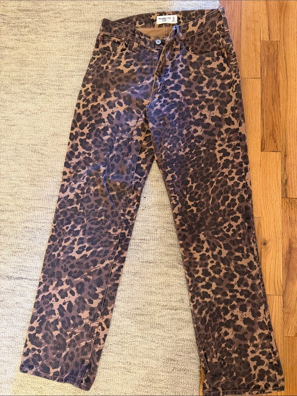 Abercrombie & Fitch Brown Leopard Print Pants - Picture 2 of 3